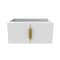 Castello Usa Alpine 30-inch White Vanity Base with Gold Handle CB-MC-30W-GLD-VBO - alternate 2